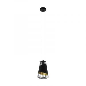 Metalowa retro lampa wisząca czarna, Joost