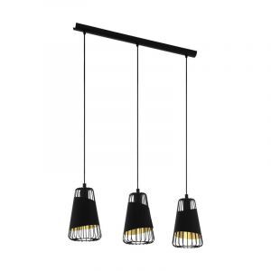 Metalowa retro lampa wisząca czarna, Joost