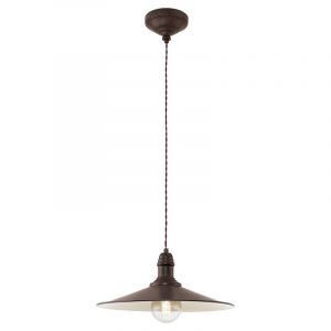Stalowa klasyczna lampa wisząca brązowa, Jalysha