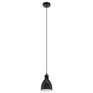 Metalowa industrialna lampa wisząca czarna, Lavinio