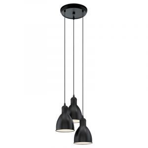 Metalowa industrialna lampa wisząca czarna, Lavinio