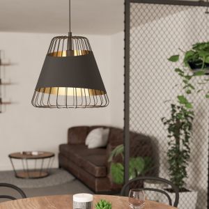 Metalowa retro lampa wisząca czarna, Joost