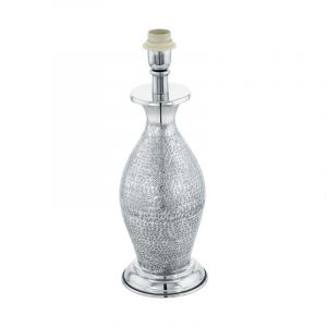 Metalowa design lampa stołowa bez abażur chromowana, Abdel, z przełącznik