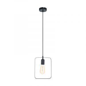Metalowa retro lampa wisząca czarna, Aida