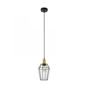 Metalowa industrialna lampa wisząca czarna, Aimen