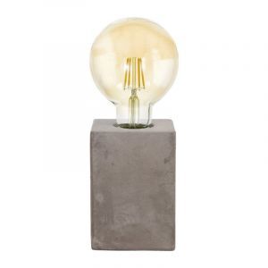 Ceramiczna lampa stołowa szara, Dylano, z przełącznik