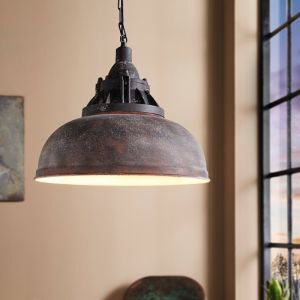 Metalowa rustykalna lampa wisząca brązowa, Ajdin