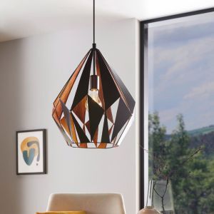 Metalowa nowoczesna lampa wisząca czarna, Acri
