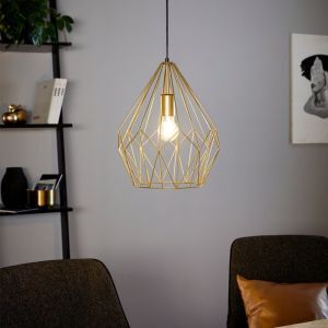 Metalowa industrialna lampa wisząca złota, Acri