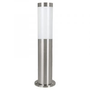 Plastikowa lampa zewnętrzna srebrna, Carlein, IP44