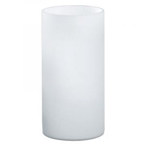Szklana design lampa stołowa biała, Basken, z przełącznik