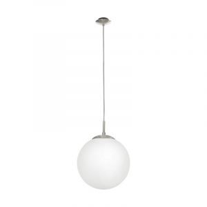 Szklana nowoczesna lampa wisząca niklowa, Dave