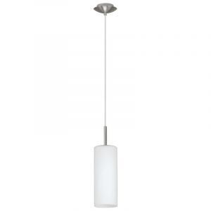 Szklana lampa wisząca niklowa, Ciuda