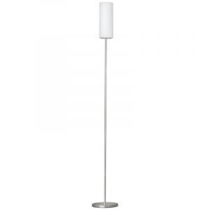 Szklana lampa stojąca niklowa, Ciuda, z przełącznik