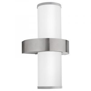 Szklana lampa zewnętrzna srebrna, Ebrar, IP44