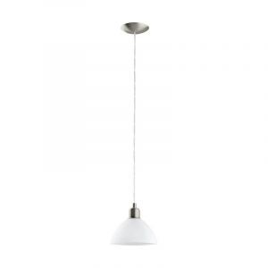 Szklana design lampa wisząca biała, Lariana