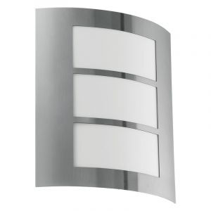Plastikowa lampa zewnętrzna srebrna, Elyana, IP44