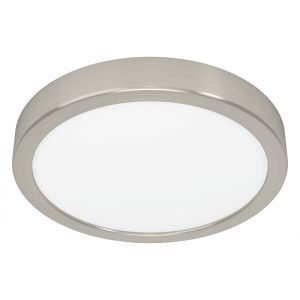 Stalowy plafon sufitowy niklowy, Geraldo, 17W, 3000K LED