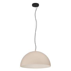 Stalowa lampa wisząca półkula beżowa, Geneva