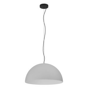 Stalowa lampa wisząca półkula szara, Geneva