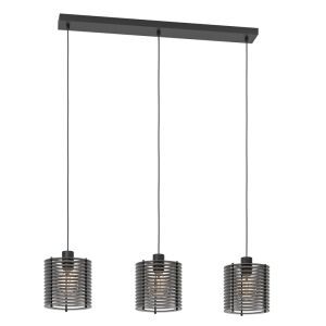 Drewniana industrialna lampa wisząca czarna, Randy