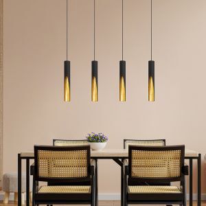 Aluminiowa nowoczesna lampa wisząca złota, Aloysius