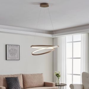 Aluminiowa nowoczesna lampa wisząca beżowa, Ties, 36W, 3000K LED