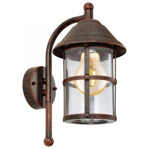 Szklana klasyczna lampa zewnętrzna brązowa, Gisele, IP23