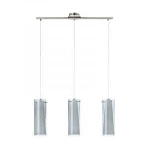 Szklana nowoczesna lampa wisząca szara, Barceno
