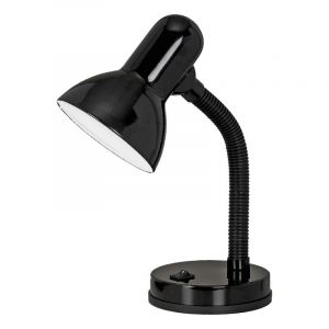 Plastikowa lampa biurkowa czarna, Granza, z przełącznik