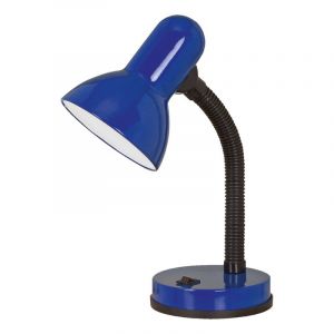 Plastikowa lampa stołowa dla dzieci niebieska, Granza, z przełącznik