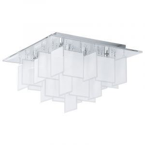 Szklany design plafon sufitowy chromowany, Sil