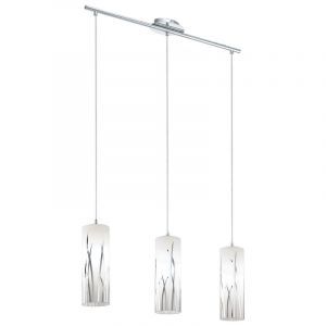 Szklana design lampa wisząca chromowana, Ilyas