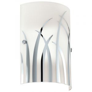 Szklany design kinkiet biały, Ilyas