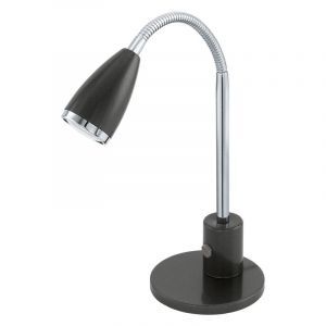 Metalowa lampa stołowa antracytowa, Said, z przełącznik