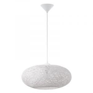 Plastikowa design lampa wisząca biała, Hero