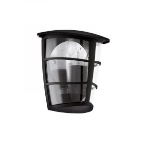 Plastikowa nowoczesna lampa zewnętrzna czarna, Inas, IP44