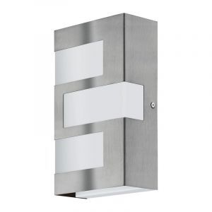 Plastikowa nowoczesna lampa zewnętrzna srebrna, Maegan, 3W, 3000K LED, IP44