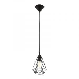 Metalowa industrialna lampa wisząca czarna, Costel