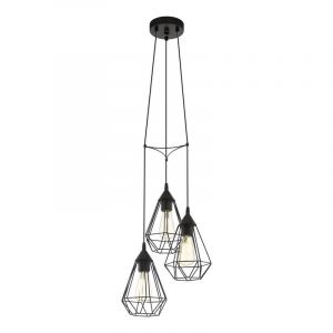 Metalowa industrialna lampa wisząca czarna, Costel