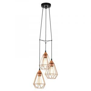 Metalowa industrialna lampa wisząca miedziana, Costel
