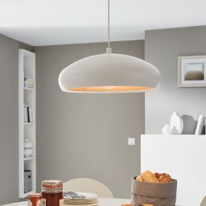 Metalowa nowoczesna lampa wisząca półkula miedziana, Egine
