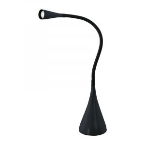 Plastikowa nowoczesna lampa biurkowa czarna, Lieselot, z dotykowy ściemniacz