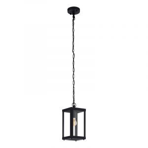 Stalowa industrialna lampa zewnętrzna czarna, Alihan, IP44