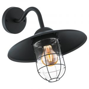 Stalowa lampa zewnętrzna czarna, Alyena, IP44