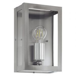 Stal Nierdzewna industrialna lampa zewnętrzna srebrna, Alihan, IP44