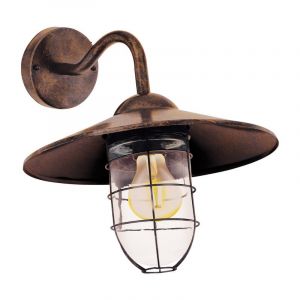 Stalowa lampa zewnętrzna miedziana, Alyena, IP44