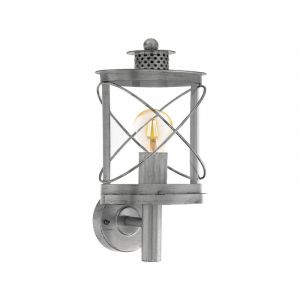 Plastikowa lampa zewnętrzna srebrna, Alisia, IP44