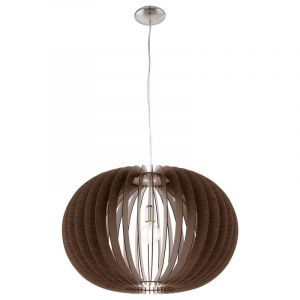 Drewniana rustykalna lampa wisząca brązowa, Kiran