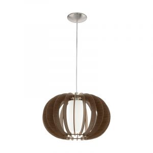 Drewniana rustykalna lampa wisząca brązowa, Kiran